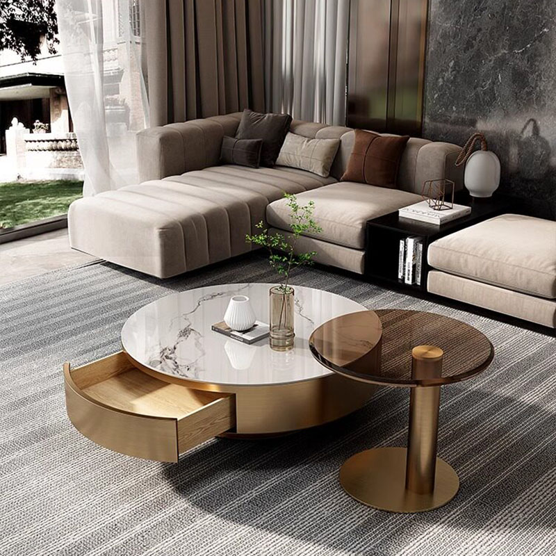 Round Clear Coffee Table Simpl - Unique Table Accessories incelemesi ve fiyatı