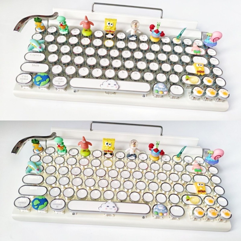 Retro SpongeBo Mechanical Keyb - Tablet Accessories Gifts incelemesi ve fiyatı