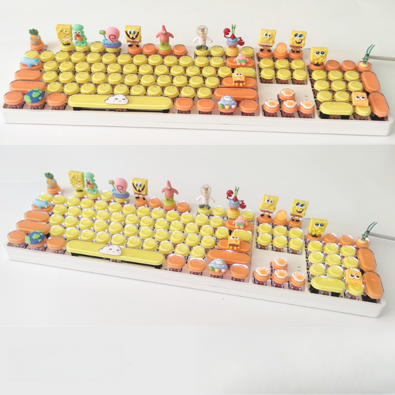 Retro SpongeBo Mechanical Keyb - Tablet Accessories Gifts incelemesi ve fiyatı