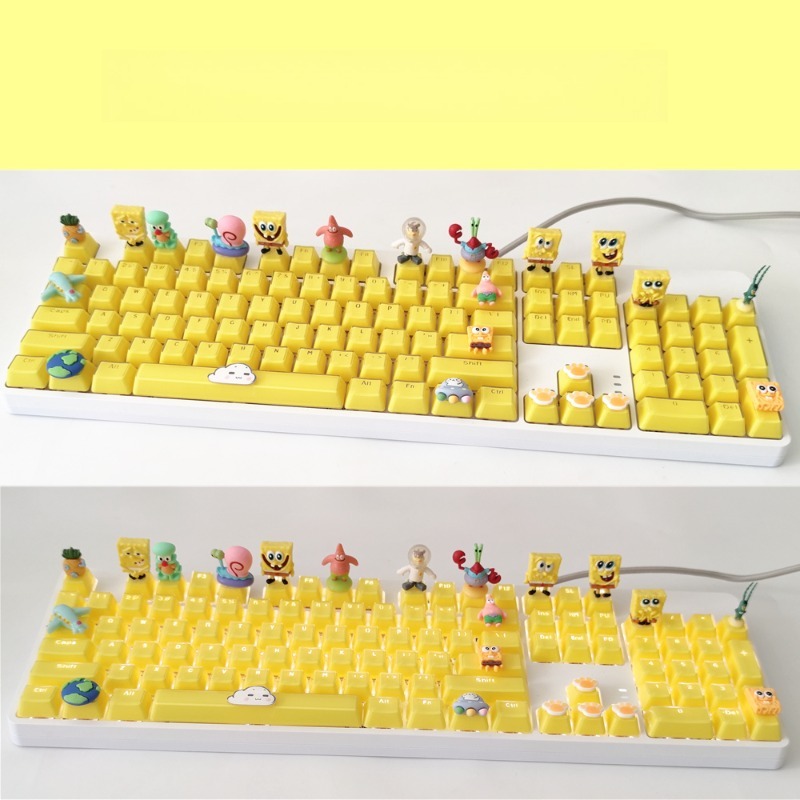 Retro SpongeBo Mechanical Keyb - Tablet Accessories Gifts incelemesi ve fiyatı