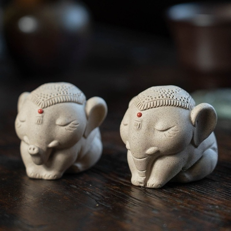 1 PC Purple Clay Peace Elephan - Unique Table Accessories incelemesi ve fiyatı