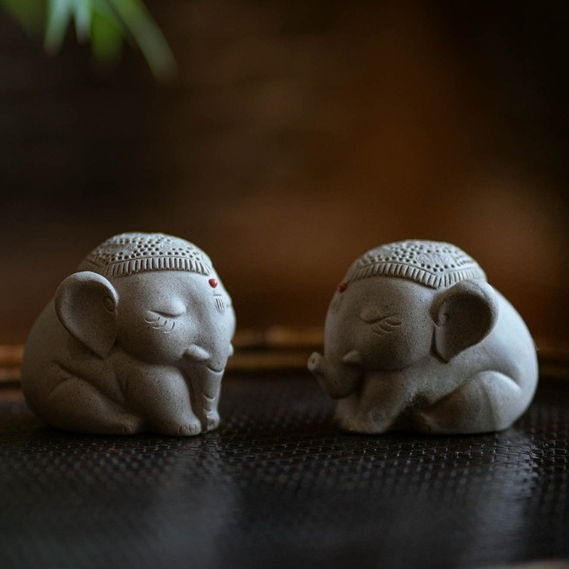 1 PC Purple Clay Peace Elephan - Unique Table Accessories incelemesi ve fiyatı