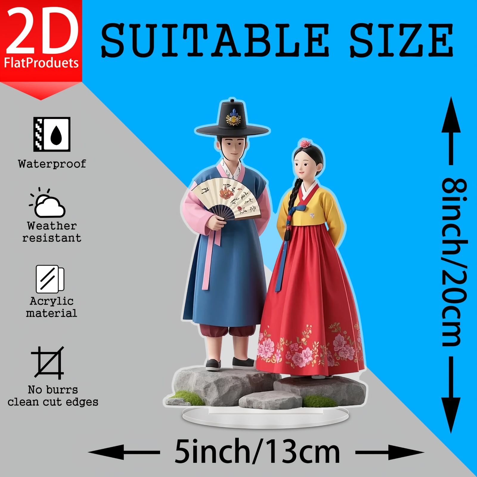 1 Piece, 2D Flat Printed Acryl - Unique Table Accessories incelemesi ve fiyatı