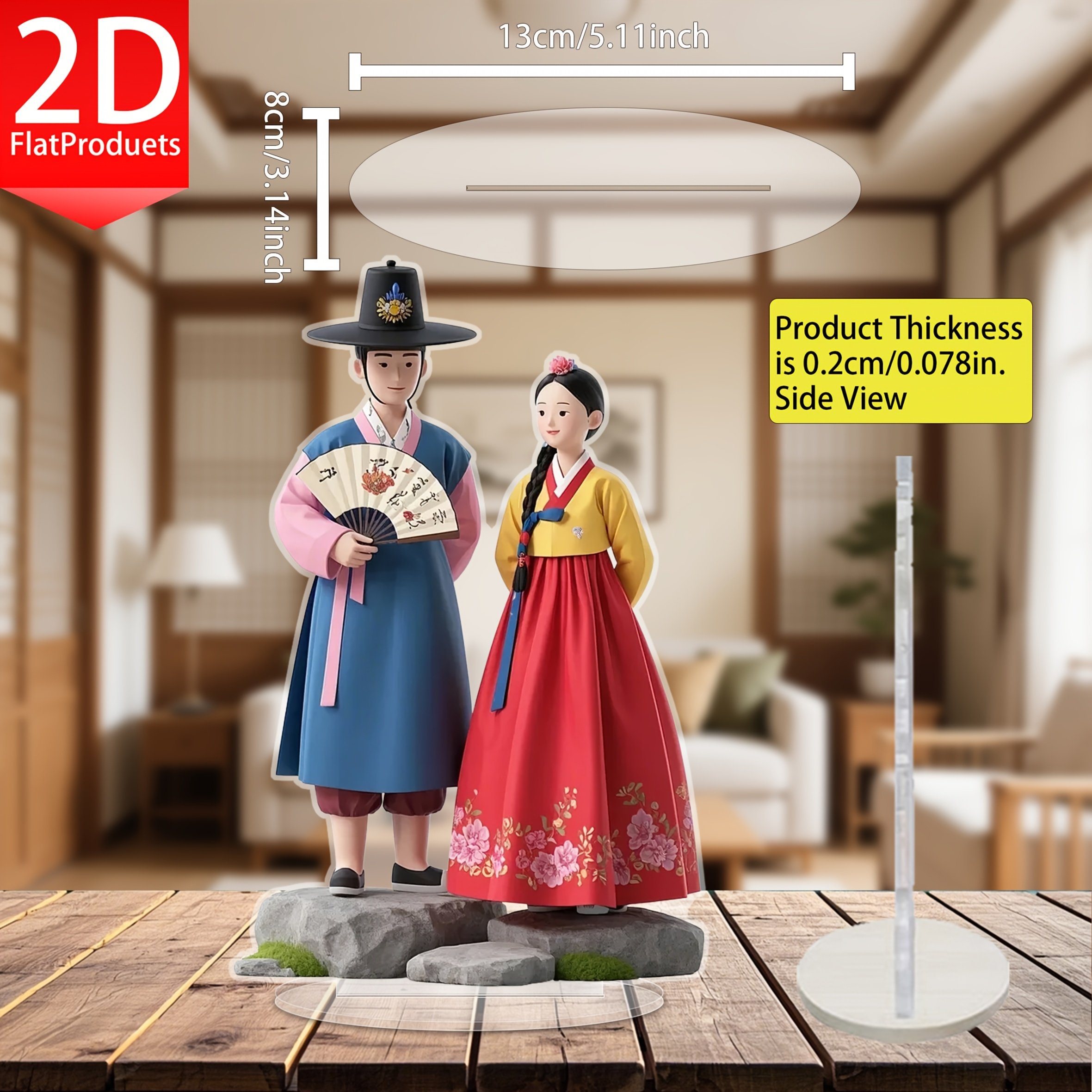 1 Piece, 2D Flat Printed Acryl - Unique Table Accessories incelemesi ve fiyatı