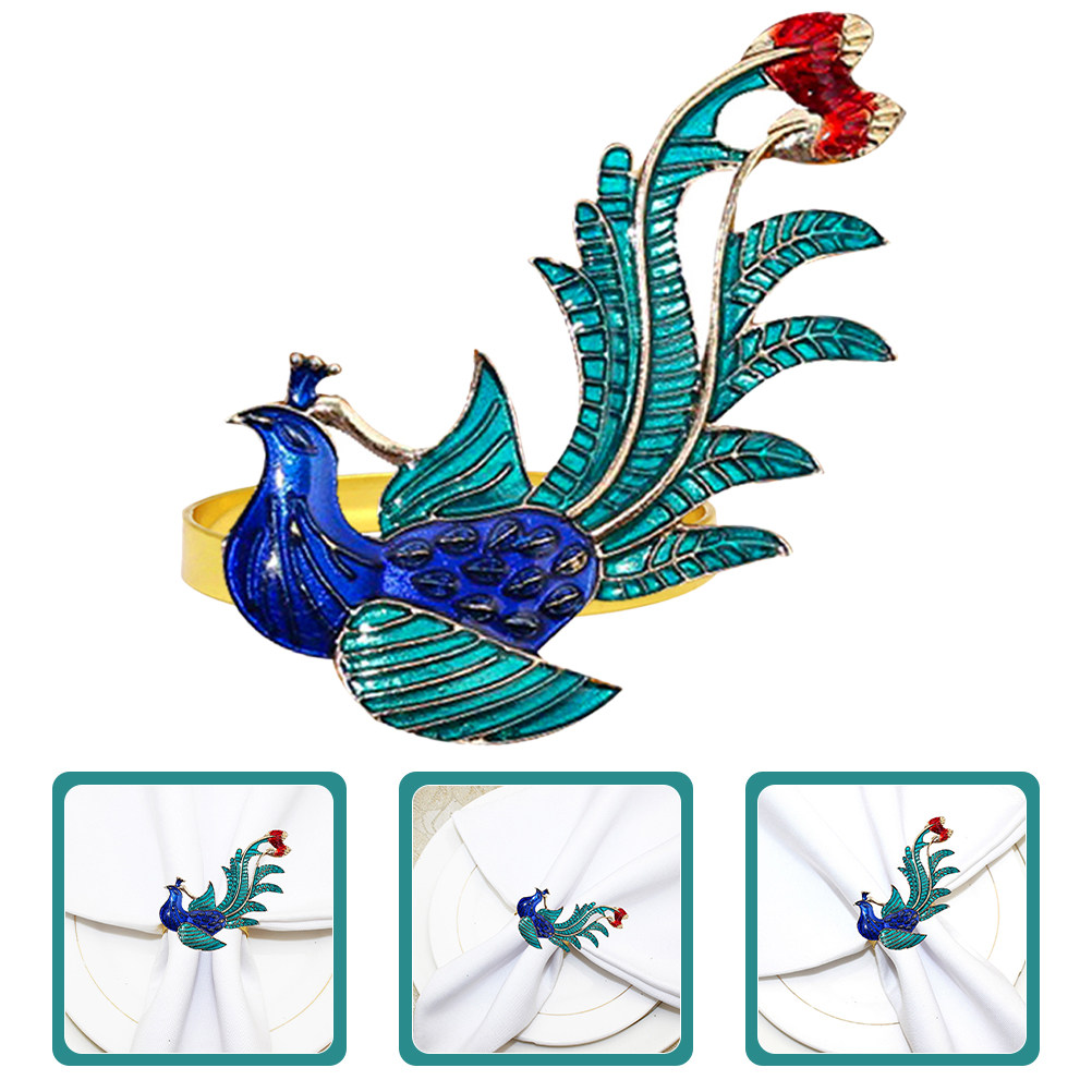 4Pcs Alloy Phoenix Napkin Ring - Unique Table Accessories incelemesi ve fiyatı