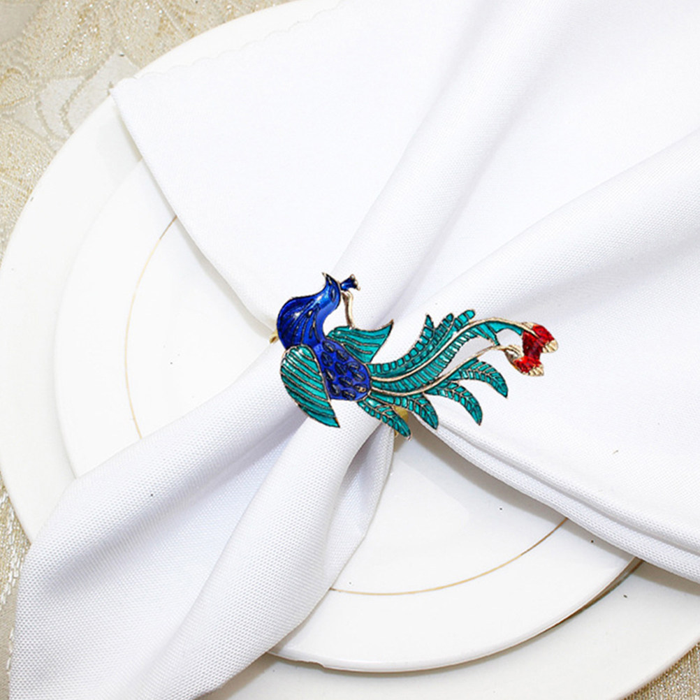 4Pcs Alloy Phoenix Napkin Ring - Unique Table Accessories incelemesi ve fiyatı