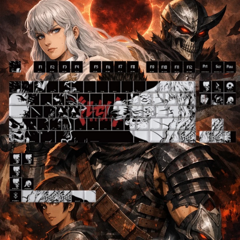 BERSERK Theme Anime Keycap 98  - Tablet Accessories Gifts incelemesi ve fiyatı