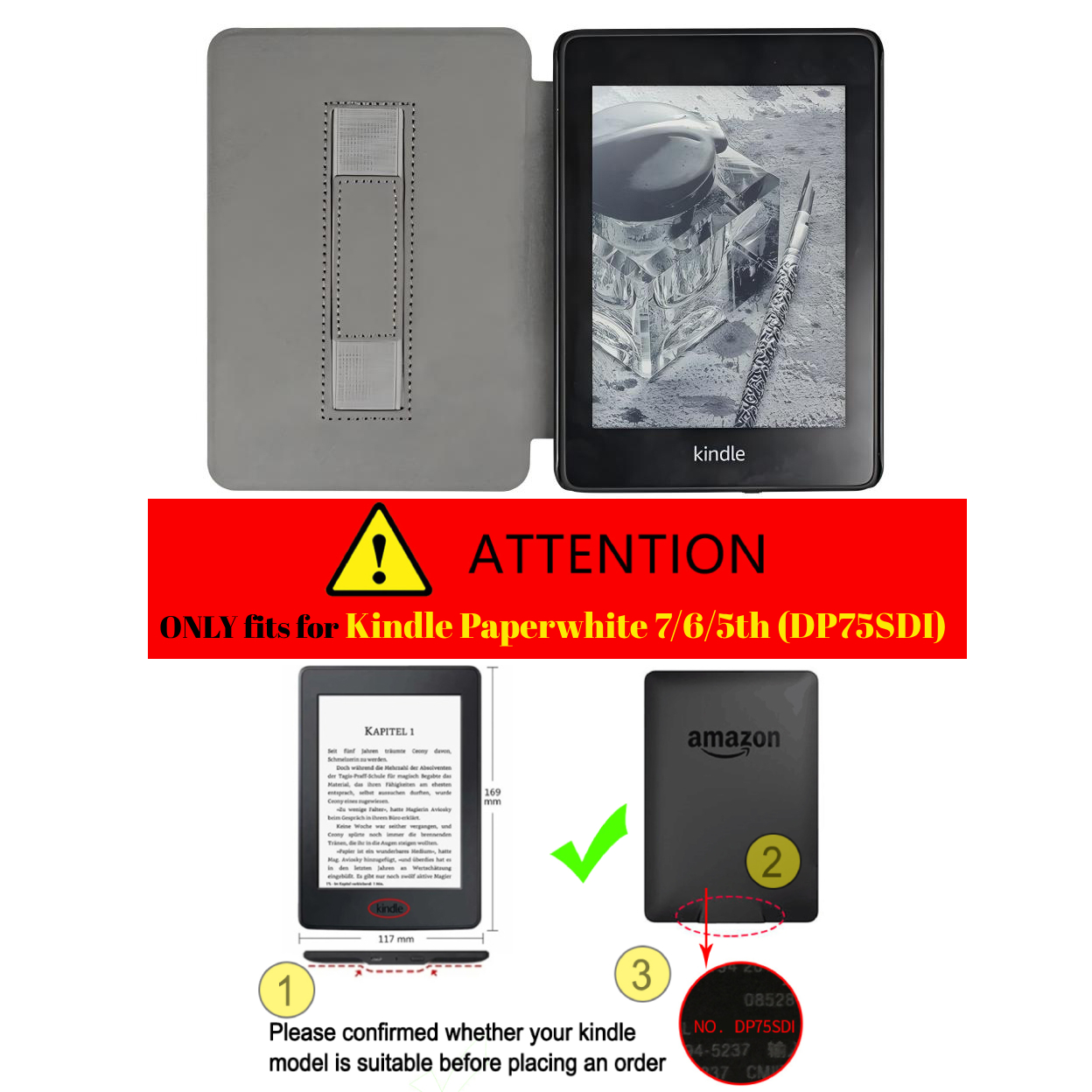 For Kindle Paperwhite 7th 6th  - Kindle Tablet Accessories incelemesi ve fiyatı